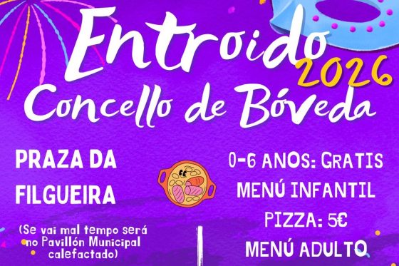 O Concello de Bóveda organiza para o 15 de febreiro o seu xantar de Entroido